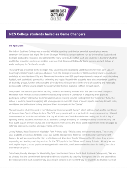 NES College students hailed as Game Changers