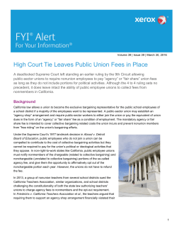 High Court Tie Leaves Public Union Fees in Place