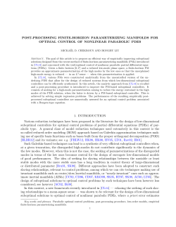 POST-PROCESSING FINITE-HORIZON PARAMETERIZING