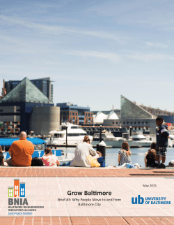 Grow Baltimore Brief #3: Why People Move to and from Baltimore City