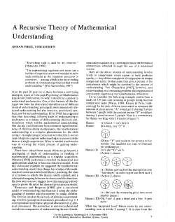 A Recursive Theory of Mathematical Understanding