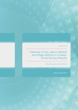 Features of the Labour Market and Wage Setting in Croatia: Firms