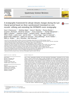 A stratigraphic framework for abrupt climatic changes during the Last