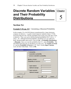 Discrete Probability Distributions
