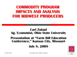 Commodity Program Impacts and Analysis for Midwest Producers