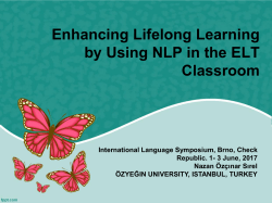 Enhancing Lifelong Learning by Using NLP in the ELT Classroom