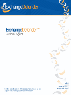 ExchangeDefender Outlook Agent