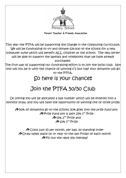 So here is your chance! Join the PTFA 50/50 Club