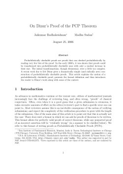 On Dinur`s Proof of the PCP Theorem