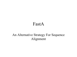 An Alternative Strategy For Sequence Alignment