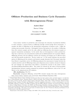 Offshore Production and Business Cycle Dynamics with