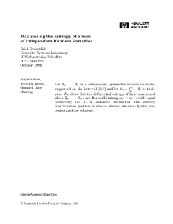 Maximizing the entropy of a sum of independent random variables