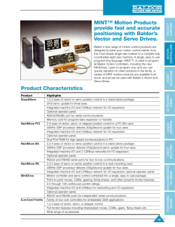 MINT™ Motion Products p rovide fast and