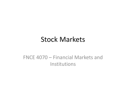Stock Markets