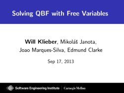 Solving QBF with Free Variables