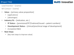 MI-IAP 2015Q1 B Non-Confidential Summary Slide