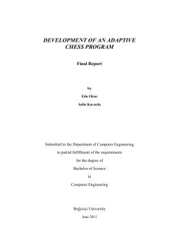 development of an adaptive chess program