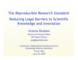 The Reproducible Research Standard: Reducing Legal Barriers to