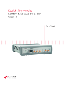 Keysight Technologies N5980A 3.125 Gb/s Serial BERT