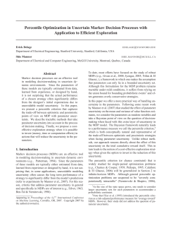 Percentile Optimization in Uncertain Markov Decision Processes