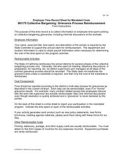 961/75 Collective Bargaining: Grievance Process Reimbursement