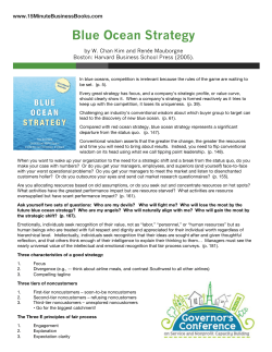 Blue Ocean Strategy one page