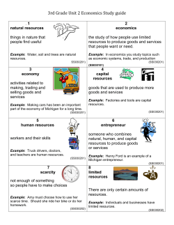 3rd Grade Unit 2 Economics Study guide