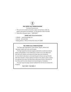 The Super Liga Sportsmanship Pre-Game Requirements > This card