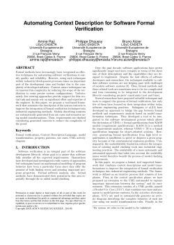 Automating Context Description for Software Formal
