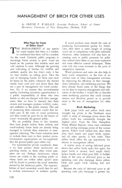 Management of birch for other uses