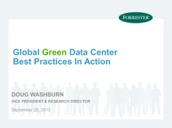 Global Green Data Center Best Practices In Action