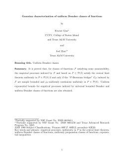 Gaussian characterization of uniform Donsker classes