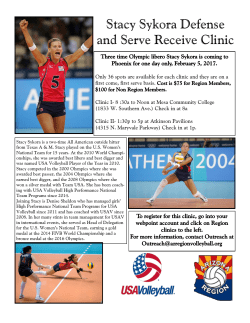 Stacy Sykora Defense and Serve Receive Clinic