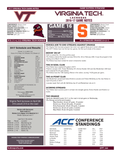 Game 16 Notes - Hokie Sports
