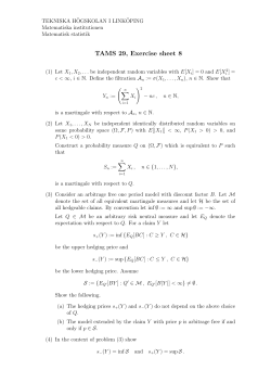 TAMS 29, Exercise sheet 8