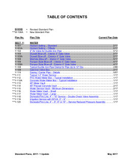Standard Plans Section Y - Water