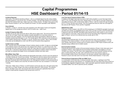 Capital Programmes HSE Dashboard - Period 01/14-15