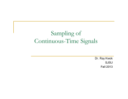Sampling of Continuous