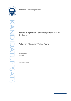 Squats as a predictor of on-ice performance in ice hockey