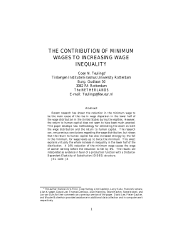 the contribution of minimum wages to increasing wage