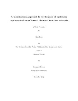 A bisimulation approach to verification of molecular implementations