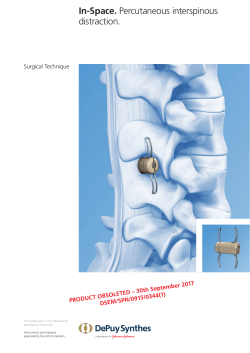 In-Space. Percutaneous interspinous distraction.