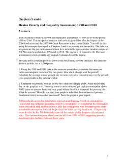 Mexico Poverty and Inequality Assessment, 1998 and 2010