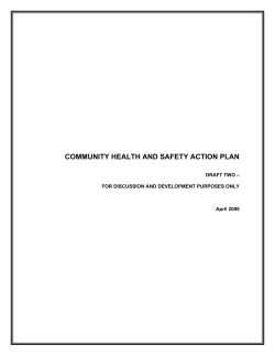 community safety action plan for the cvrd