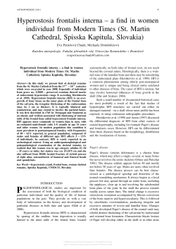 Hyperostosis frontalis interna &ndash; a find in women individual from