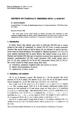 B. MONJARDET In lattice theory this subject goes back to Glivenko