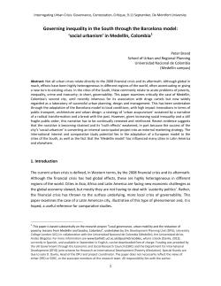 Governing inequality in the South through the Barcelona model