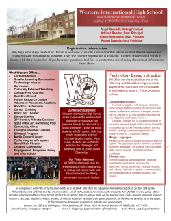 2015-16 Western International HS Brochure