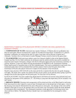 Spartan Hockey Canada Cup will be played