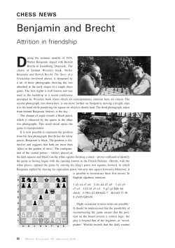 Benjamin and Brecht - Chess History Center